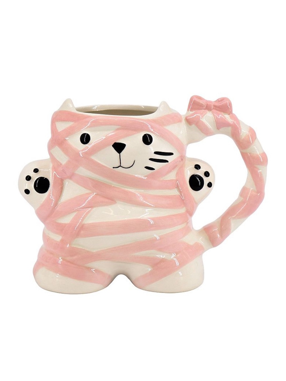 Sheffield New Whimsical Pink Cat Wrap Ceramic Mug